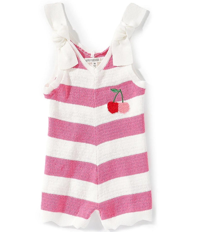 Adventurewear 360 Baby Girls Cherry Stripe Romper