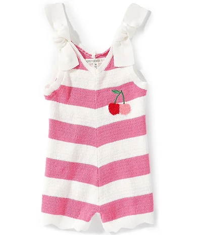 Adventurewear 360 Baby Girls Cherry Stripe Romper