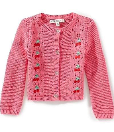 Adventurewear 360 Baby Girls Embroidered Cherry Cardigan