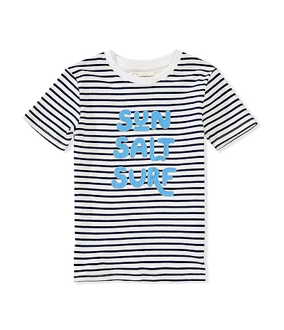 Adventurewear 360 Little Boys Stripe Sun Salt Surf Knit Short Sleeve Top