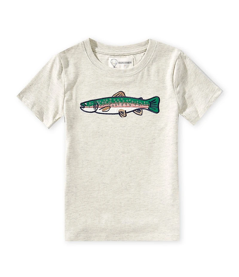 Adventurewear 360 Little Boys Trout Applique Short Sleeve T-Shirt