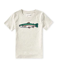 Adventurewear 360 Little Boys Trout Applique Short Sleeve T-Shirt