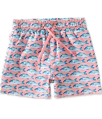 Adventurewear 360 Little Boys Fish Print Swim Trunks