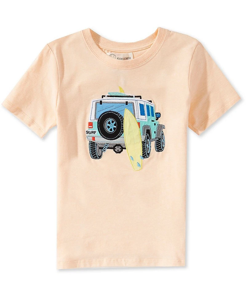 Adventurewear 360 Little Boys Jeep Applique Short Sleeve Tee