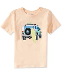 Adventurewear 360 Little Boys Jeep Applique Short Sleeve Tee