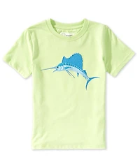 Adventurewear 360 Little Boys Marlin Applique Short Sleeve Tee