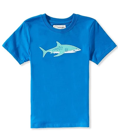 Adventurewear 360 Little Boys Shark Applique Short Sleeve T-Shirt