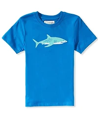 Adventurewear 360 Little Boys Shark Applique Short Sleeve T-Shirt