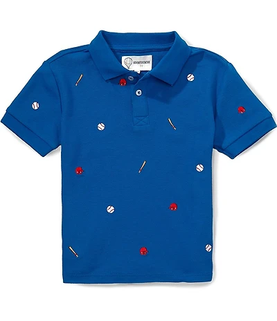Adventurewear 360 Little Boys Short Sleeve Baseball Schifili Polo Shirt
