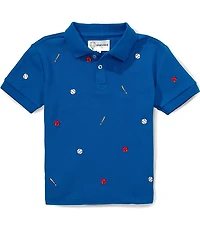 Adventurewear 360 Little Boys Short Sleeve Baseball Schifili Polo Shirt