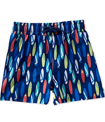 Adventurewear 360 Little Boys Surfboard Print Swim Trunks