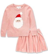 Adventurewear 360 Little Girls Sweater Velvet Skirt Set