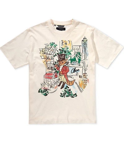 AKOO Graphic Short Sleeve Standard Fit Crew Neck Slick Tee