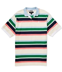AKOO Figeuroa Stripe Short Sleeve Polo Shirt