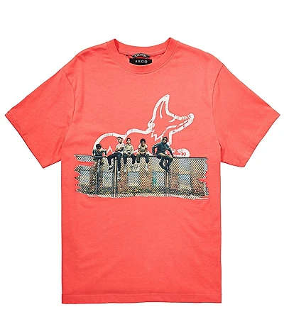 AKOO Short Sleeve Hanging Out Standard Fit Tee