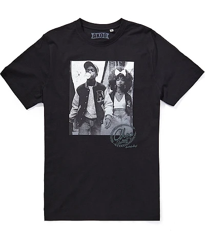 AKOO Short Sleeve Standard Fit Crew Neck Around The Way Tee