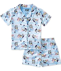 AME Bluey Little Girls Bluey Time Pajama Shorts 2-Piece Set