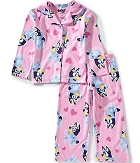 AME Bluey Playtime Girls Notch Collar Pajama Set
