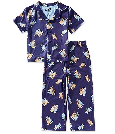 AME Boys Notch Collar Bluey Moves Pajama 2-Piece Set