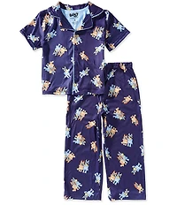 AME Boys Notch Collar Bluey Moves Pajama 2-Piece Set