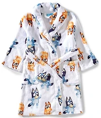 AME Funny Bluey Little Girls Luxe Plush Robe