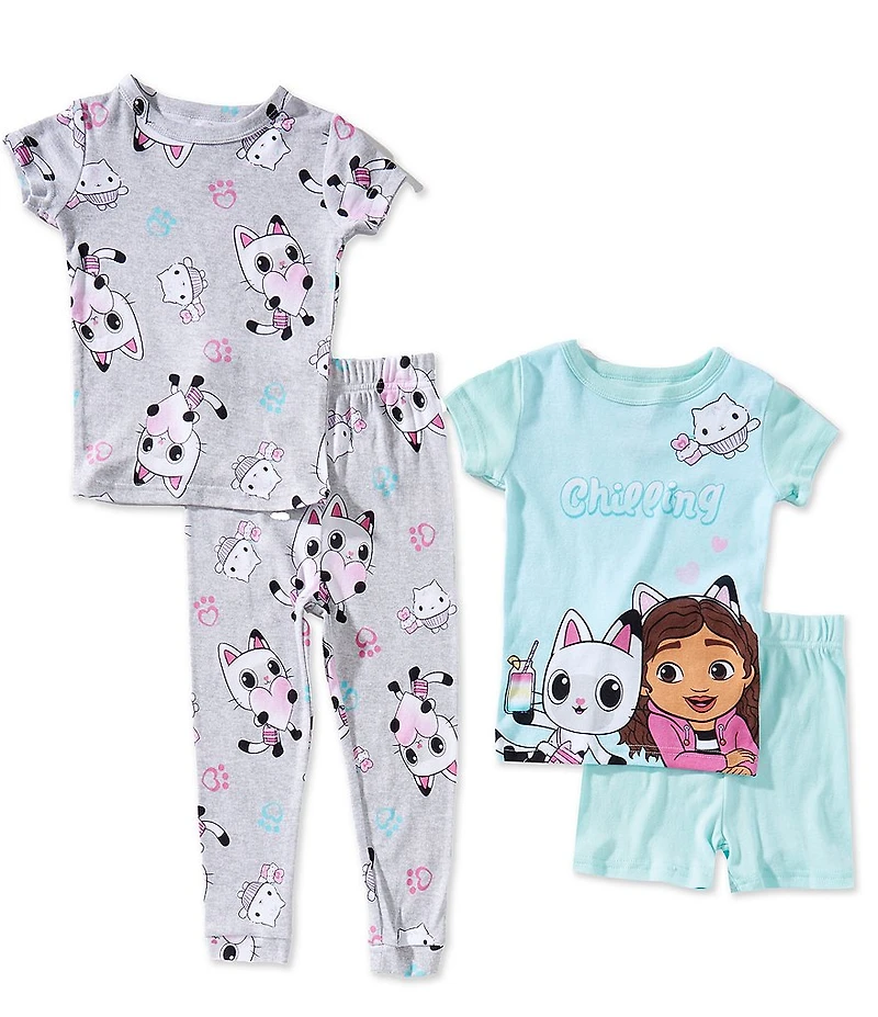 AME Gabby's Dollhouse Little Girls Gabby Chilling Pajama 4-Set