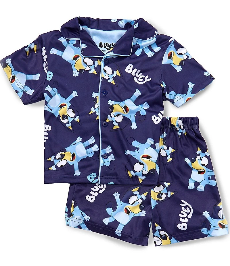 AME Little Boys Short-Sleeve Bluey Pajama Shirt & Matching Pajama Shorts Set