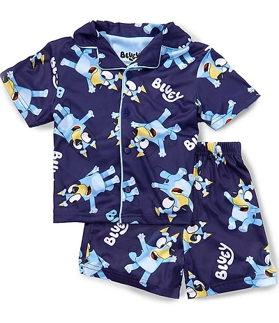 AME Little Boys Short-Sleeve Bluey Pajama Shirt & Matching Pajama Shorts Set