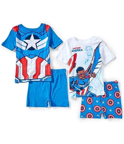 AME Little/Big Boys Captain America 4-Piece Pajama Set