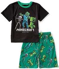 AME Big Boys Minecraft Short Sleeve Pajama Shirt & Shorts Set