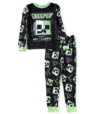 AME Little/Big Boys Long Sleeve Minecraft Halloween Top & Pajama Set