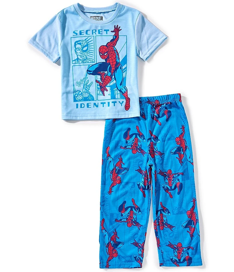 AME Little/Big Boys Long Sleeve Secret Identity Top With Matching Pajama 2-Piece Set