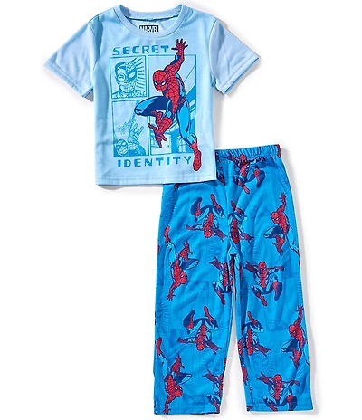 AME Little/Big Boys Long Sleeve Secret Identity Top With Matching Pajama 2-Piece Set