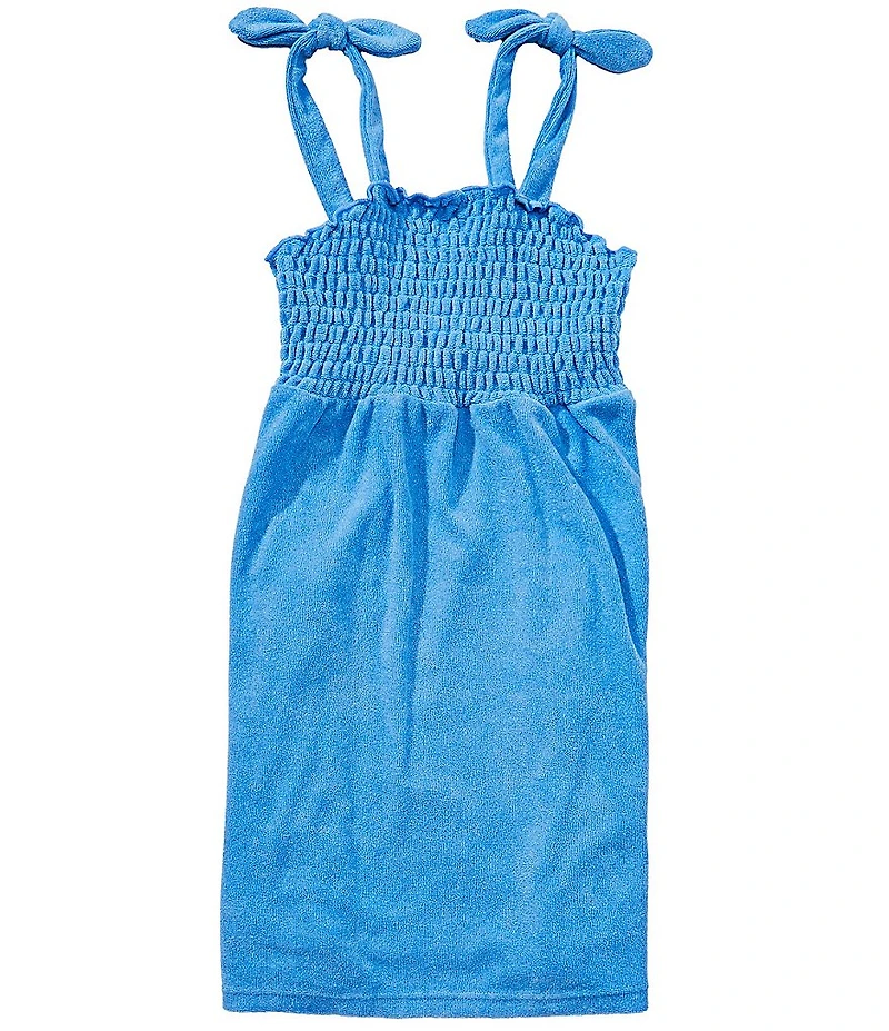 Angel Beach Big Girls Shoulder Tie Strap Terry Trend Cover Up Dress