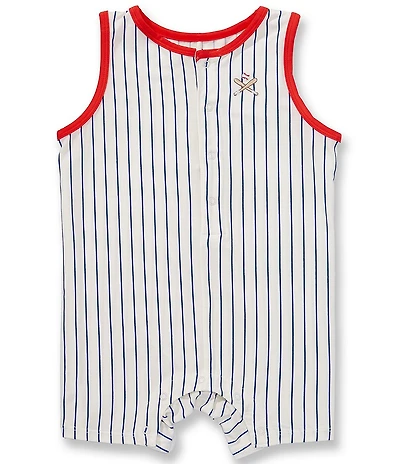 Angel Dear Baby Boys Sleeveless Baseball Stripe Jon Jon Shortall