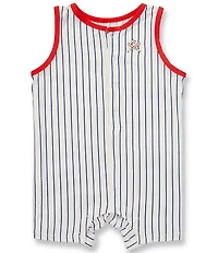 Angel Dear Baby Boys Sleeveless Baseball Stripe Jon Jon Shortall