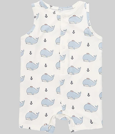 Angel Dear Baby Boys Bubbly Sailor Whales Romper