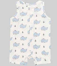 Angel Dear Baby Boys Bubbly Sailor Whales Romper