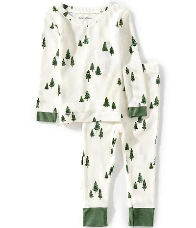 Angel Dear Baby Boys Long-Sleeve Tiny Forest Printed Pajama T-Shirt & Matching Pajama Pants Set