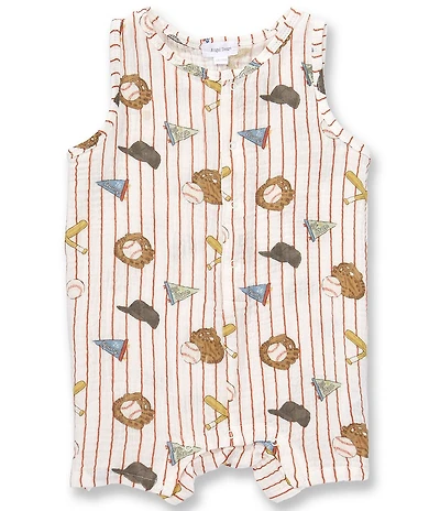 Angel Dear Baby Boys Sleeveless Vintage Baseball Stripe Jon Jon Shortall