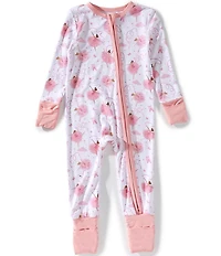 Angel Dear Baby Girls Long Sleeve Ribbon Ballerinas 2-Way Zipper Convertible Coverall