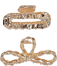 Anna & Ava 2 Pack Bow Jaw Clip Set