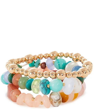 Anna & Ava Acrylic Beaded Resort Stretch Bracelet Set