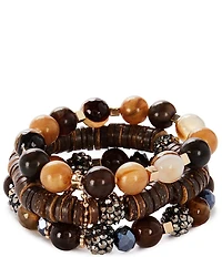 Anna & Ava Acrylic Beaded Resort Stretch Bracelet Set