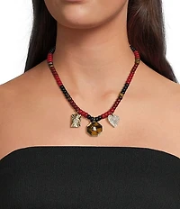 Anna & Ava Beaded Resin Charm Short Pendant Necklace