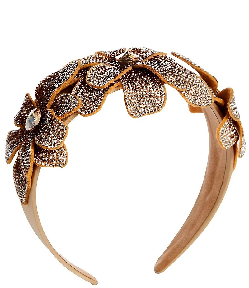 Anna & Ava Beaded XL Flower Rhinestone Headband