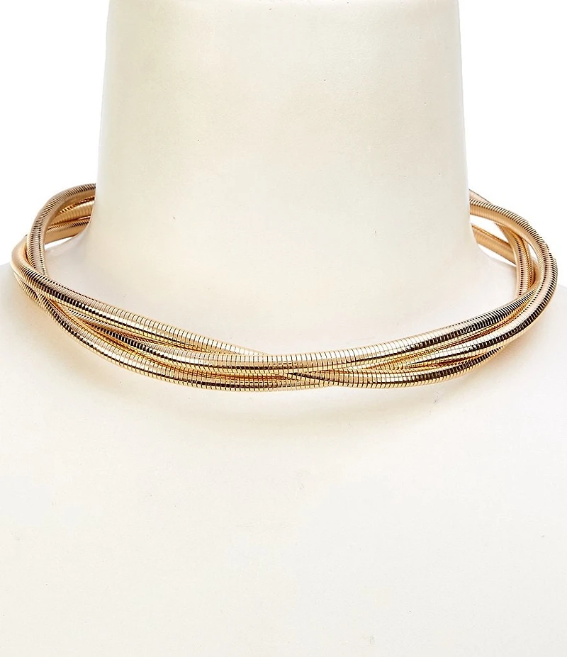 Anna & Ava Braided Snake Chain Collar Necklace