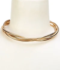 Anna & Ava Braided Snake Chain Collar Necklace