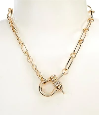 Anna & Ava Chain Lock Necklace