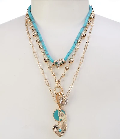 Anna & Ava Charm Statement Necklace Set